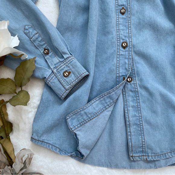 The TERRITORY AHEAD Blue Button Down Casual Shirt - Picture 3 of 12